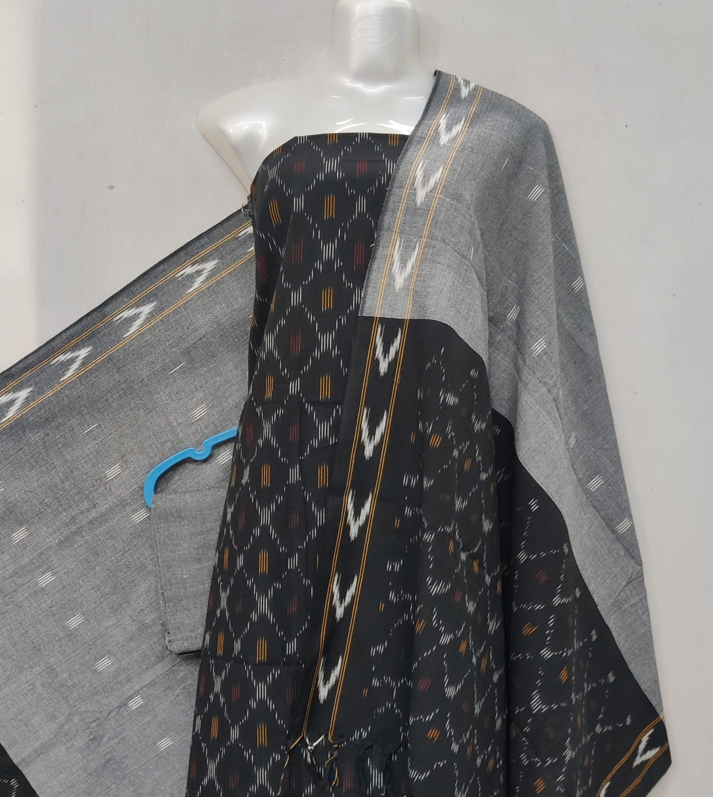 Pochampally Ikat Cotton Dress Material-3pcs set