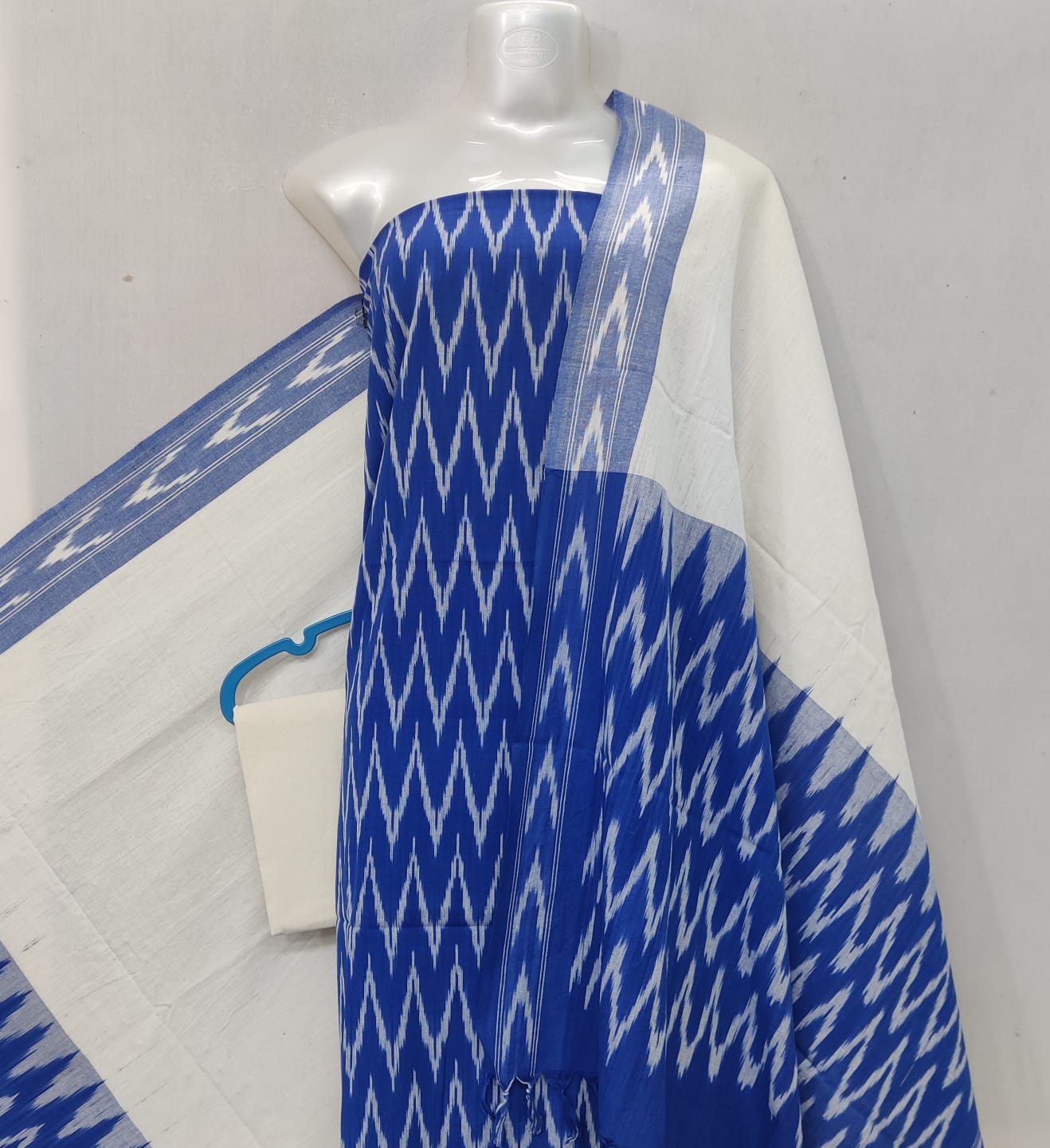 Pochampally Ikat Cotton Dress Material-3pcs set