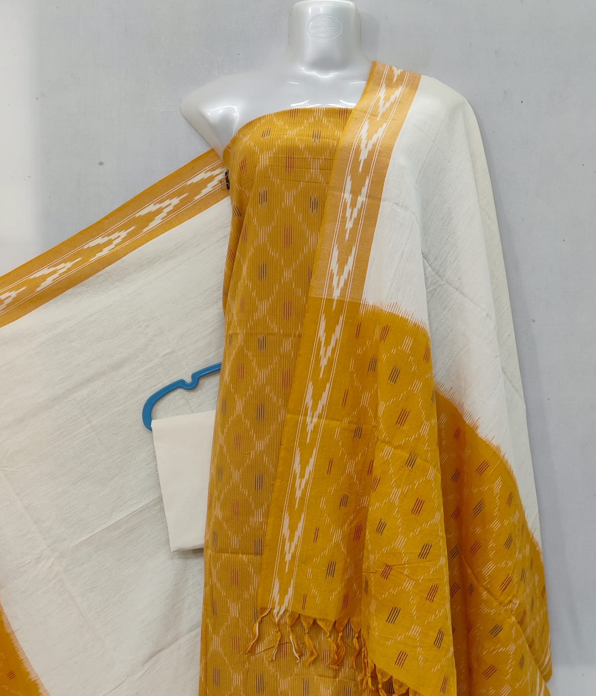 Pochampally Ikat Cotton Dress Material-3pcs set