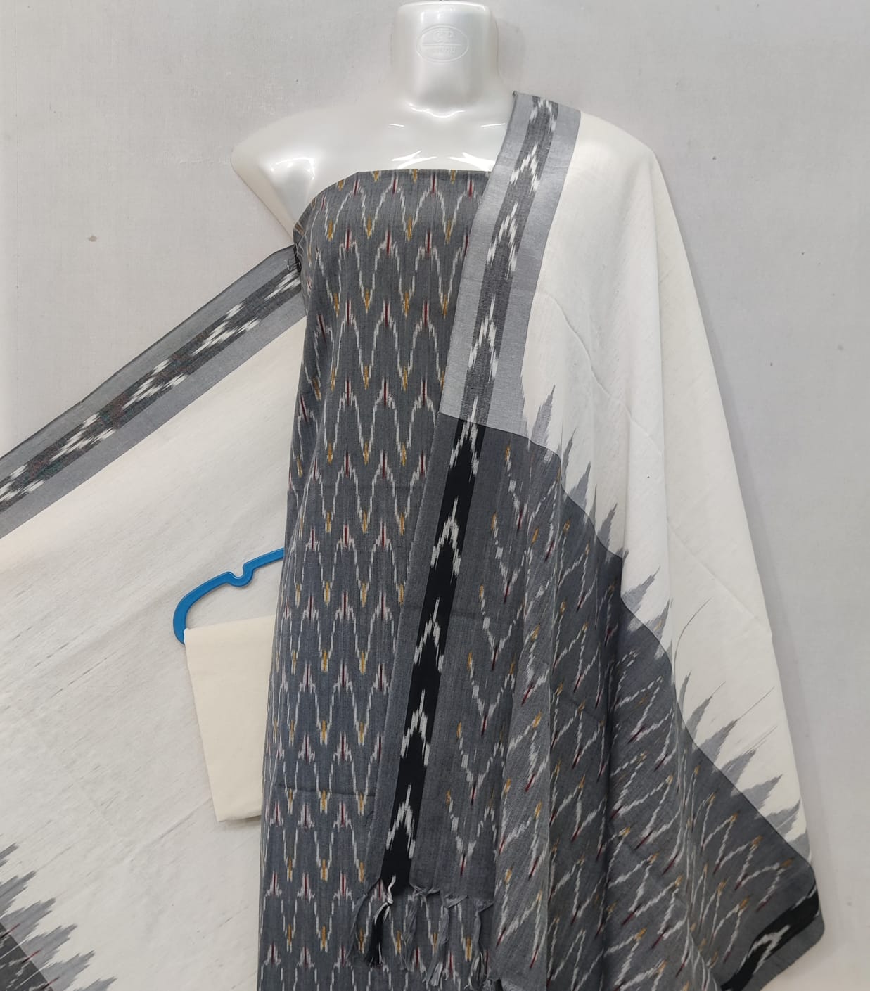 Pochampally Ikat Cotton Dress Material-3pcs set