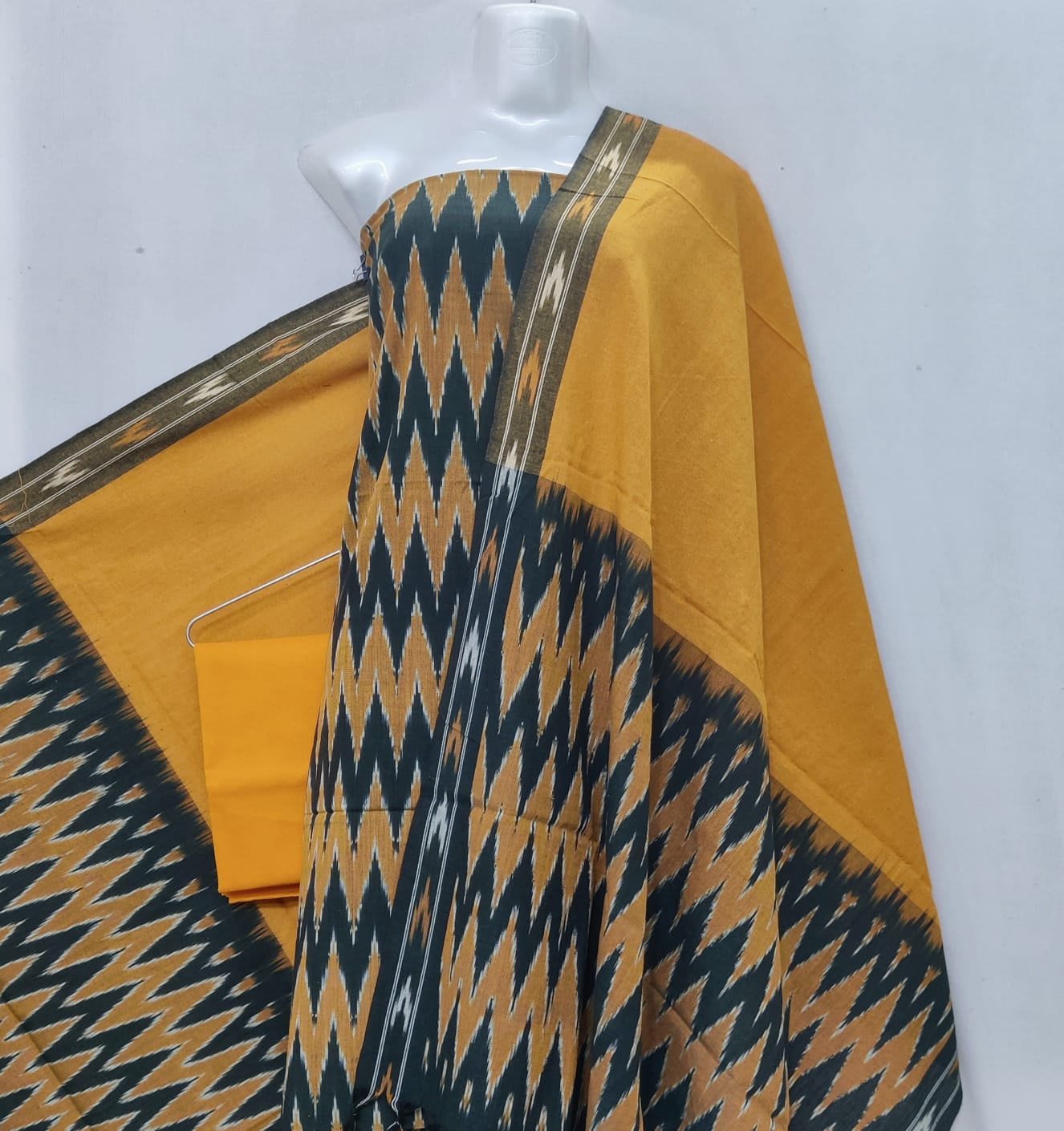 Pochampally Ikat Cotton Dress Material-3pcs set