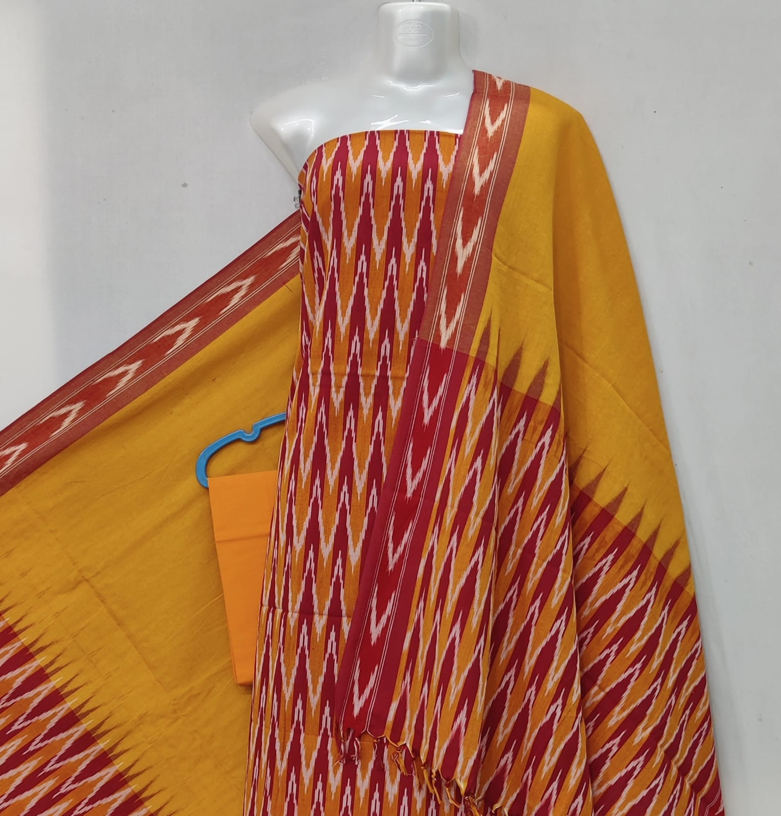 Pochampally Ikat Cotton Dress Material-3pcs set