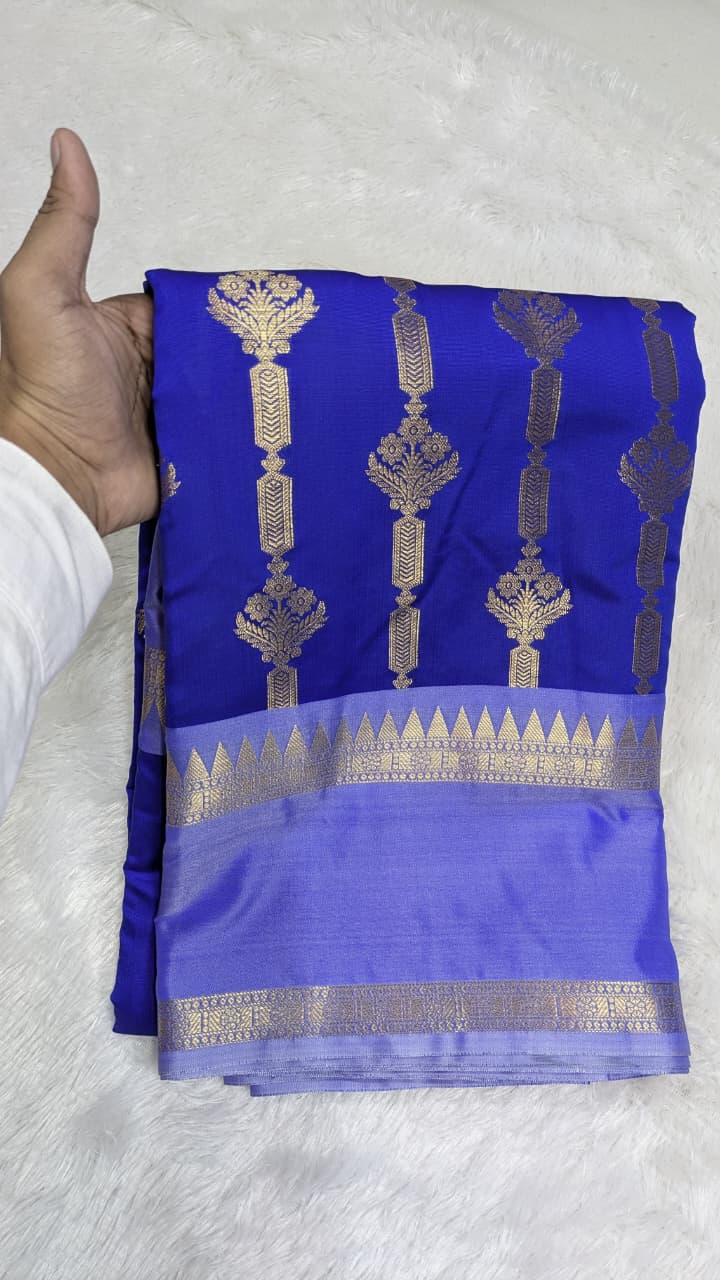 Banaras Semi Katan Soft Silk Saree With Blouse