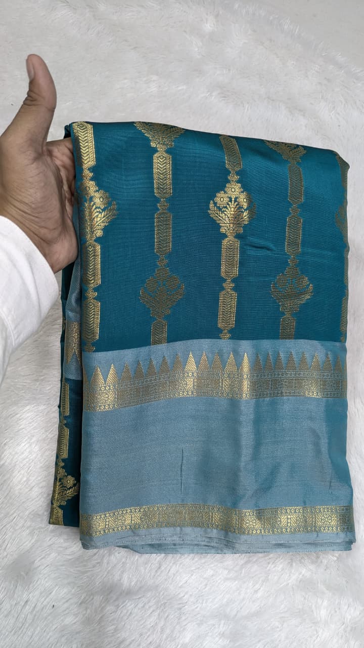 Banaras Semi Katan Soft Silk Saree With Blouse