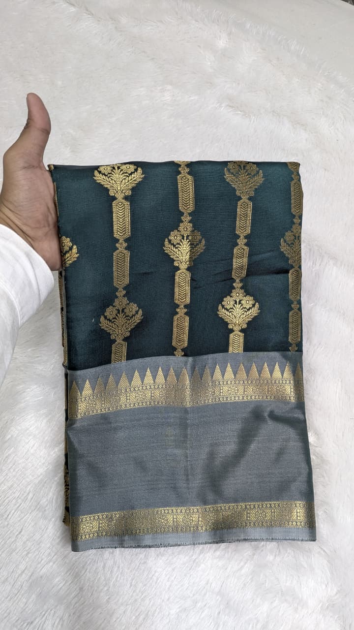 Banaras Semi Katan Soft Silk Saree With Blouse