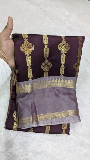 Banaras Semi Katan Soft Silk Saree With Blouse