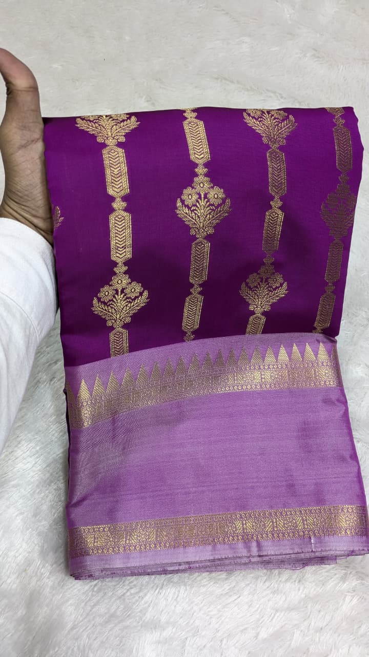 Banaras Semi Katan Soft Silk Saree With Blouse