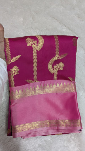 Banaras Semi Katan Soft Silk Saree With Blouse