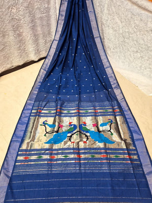 Paithani Handloom Cotton Patta Border Saree